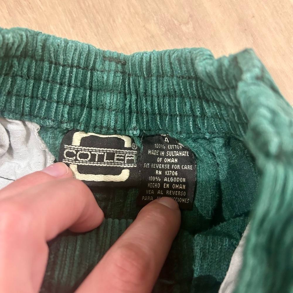 Vintage corduroy high waisted pants size 4t deep green color - Picture 4 of 5